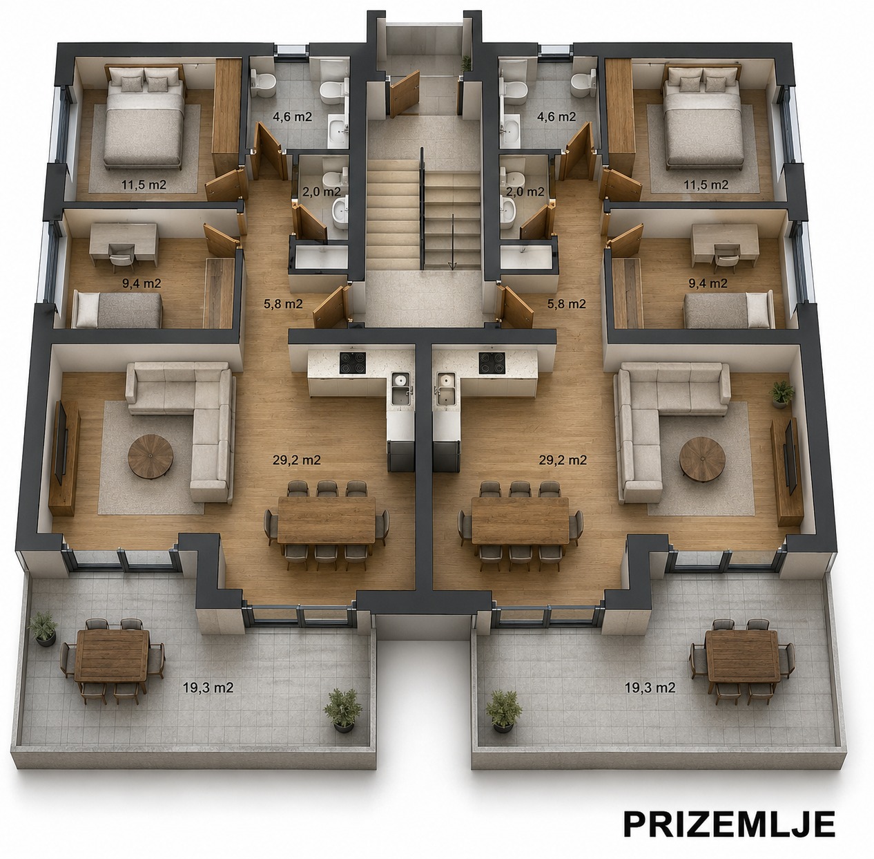 Tlocrt — Stan 02 · Prizemlje